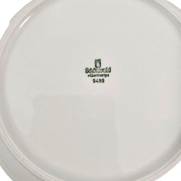 Schonwald Germany White Swirl Rimmed 9” Porcelain Salad Soup Bowls – Set of 4 - Picture 9 of 16